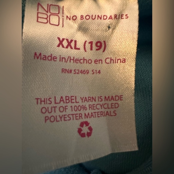 No Boundaries Teal Sleeveless Hoodie Terry Cloth Dress Cover Up NWOT - Picture 4 of 5